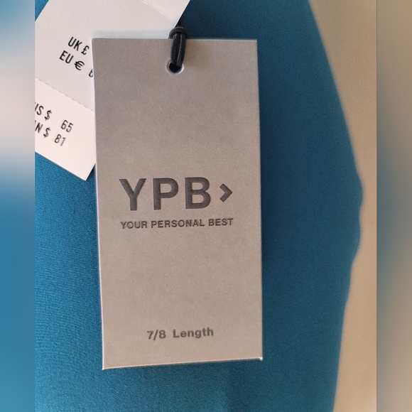 NWT YPB cerulean 7/8 workout legging - Picture 3 of 7
